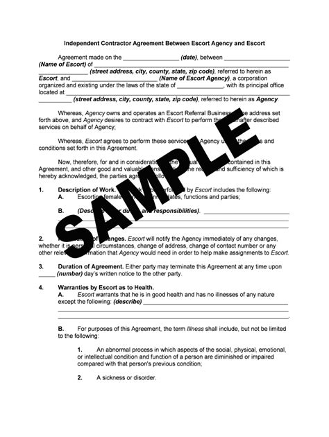 escort agency contract template pdf|Escort agency contract template: Fill out & sign online 